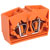 WAGO 264-336 4 Conductor Fixing Flanges End Terminal Block Orange