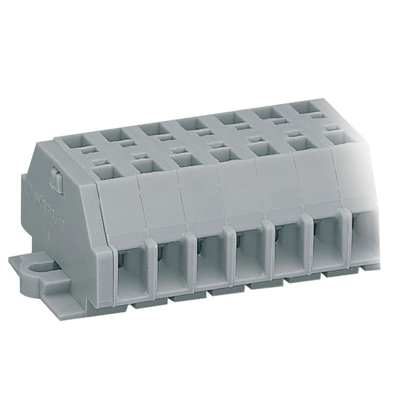  261-153 3-way 2 Conductor Snap In Terminal Strip Grey AWG28-14