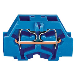 WAGO 261-334 4 Conductor Fixing Flanges Terminal Block Blue