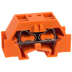 WAGO 261-336 4 Conductor Fixing Flanges Terminal Block Orange