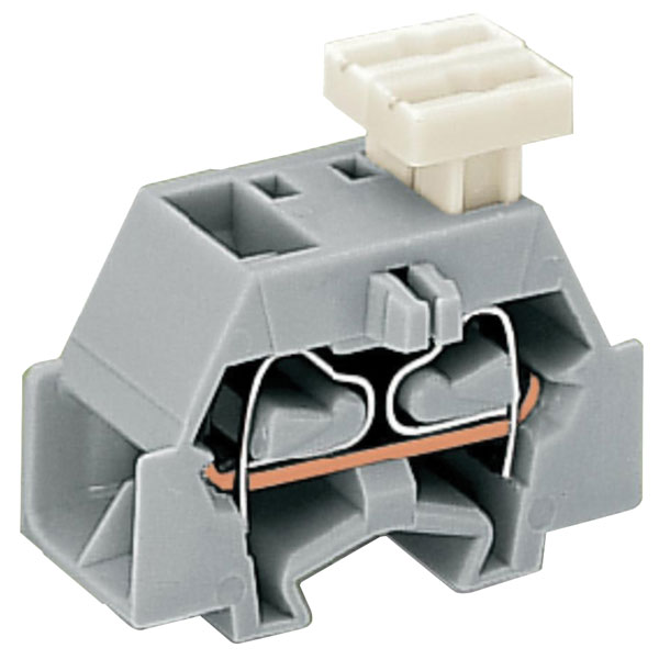  261-344/332-000 2-Cndtr. Push Btn. Snap-in T-Block Blue AWG28-14