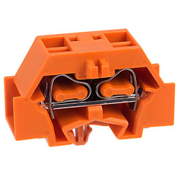 WAGO 261-346 4 Conductor Snap In Terminal Block Orange