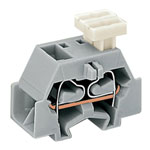 WAGO 261-346/332-000 2-Cndtr. Push Btn. Snap-in T-Block Orange AWG28-14