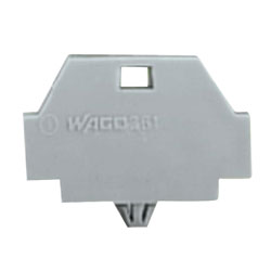 WAGO 261-371 1.5mm² End Plate Snap In 261 Series Grey