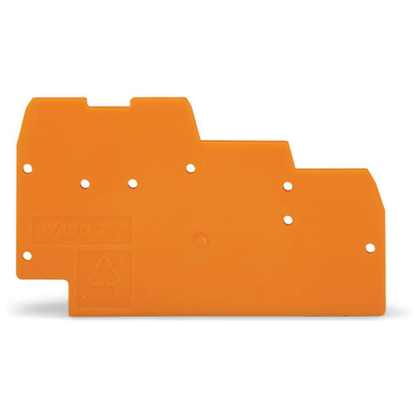  270-321 1mm End & Inner plate for 3-Deck 3-Cndtr. T-Blocks Orange