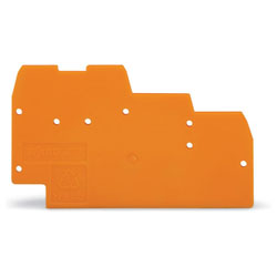 WAGO 270-321 1mm End & Inner plate for 3-Deck 3-Cndtr. T-Blocks Orange