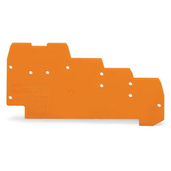 WAGO 270-322 1mm End & Inner plate for 3-Deck 4-Cndtr. T-Blocks Orange