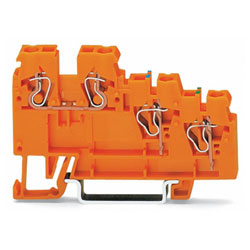 WAGO 270-577 Cct. 1 Actuator 3-Cndtr. Supply Terminal Block Orange AWG28-12