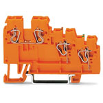 WAGO 270-586 Cct. 2 Actuator 3-Cndtr. Supply Terminal Block Orange AWG28-12