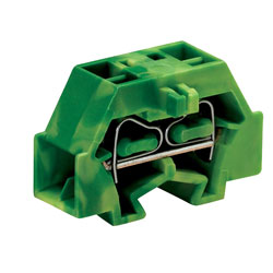 WAGO 260-357 4 Conductor Terminal Block Green-yellow AWG28-16