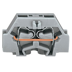 WAGO 261-311 2 Conductor Snap In Terminal Block Grey