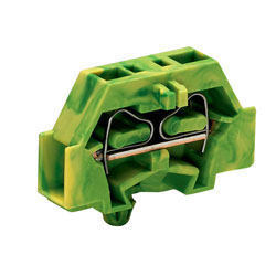 WAGO 261-317 2 Conductor Snap In Terminal Block Green-yellow