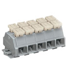 WAGO 261-262/342-000 12-way 2-Cndtr. 2 Push Btn. Snap-in Grey AWG28-14