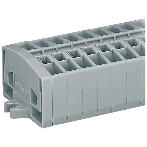  264-152 2-way 2 Conductor Snap In Terminal Strip Grey AWG28-12