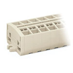 WAGO 264-282 2-way 10mm 4-Cndtr. ExeII Snap-in T-Strip Grey AWG20-12