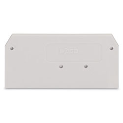 WAGO 279-330 2 x 52mm End and intermediate plate for 279 Series Light grey