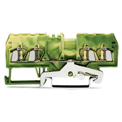 WAGO 280-837 5mm 4-conductor Ground Terminal Block Green-yellow