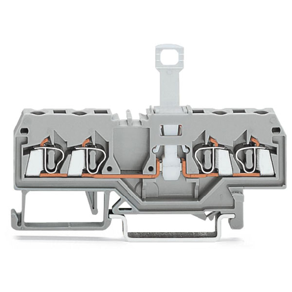 WAGO 280839 5mm 4conductor Disconnect Terminal Block Blue AWG 2814