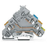 WAGO 280-575 5mm Actuator Ground Trmnl. Block for Fuse Plug Grey AWG 28-14