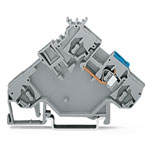 WAGO 280-592 5mm 2-conductor Actuator Supply Terminal Block Grey AWG 28-14