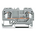 WAGO 281-901 6mm 2-cond. Front Entry Through Terminal Block Grey AWG 28-12