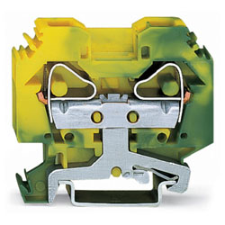 WAGO 283-107 12mm 2-conductor Ground Terminal Block Green-yellow AWG 24-6