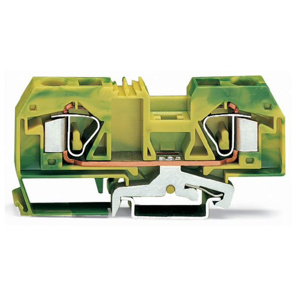  283-907 12mm 2-conductor Ground Terminal Block Green-yellow AWG 24-6