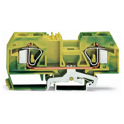 WAGO 283-907 12mm 2-conductor Ground Terminal Block Green-yellow AWG 24-6