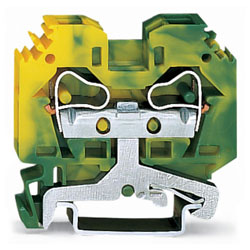 WAGO 284-107 10mm 2-conductor Ground Terminal Block Green-yellow AWG 24-8