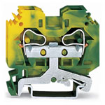 WAGO 284-107 10mm 2-conductor Ground Terminal Block Green-yellow AWG 24-8