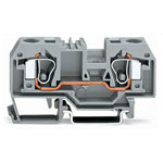 WAGO 284-992 10mm 2-cond. Through Terminal Block ATEX Ex-e II Grey AWG 24-8