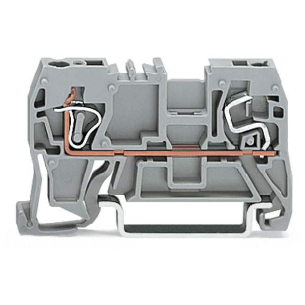 WAGO 290901 5mm Through Tblk. 1 Cage Clamp/1 Fit Clamp Grey AWG 2216