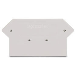 WAGO 280-362 2.5mm End and Intermediate Plate Light grey