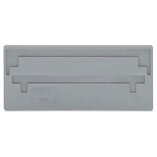  282-326 2mm 2-conductor Front Entry Separator Plate Grey