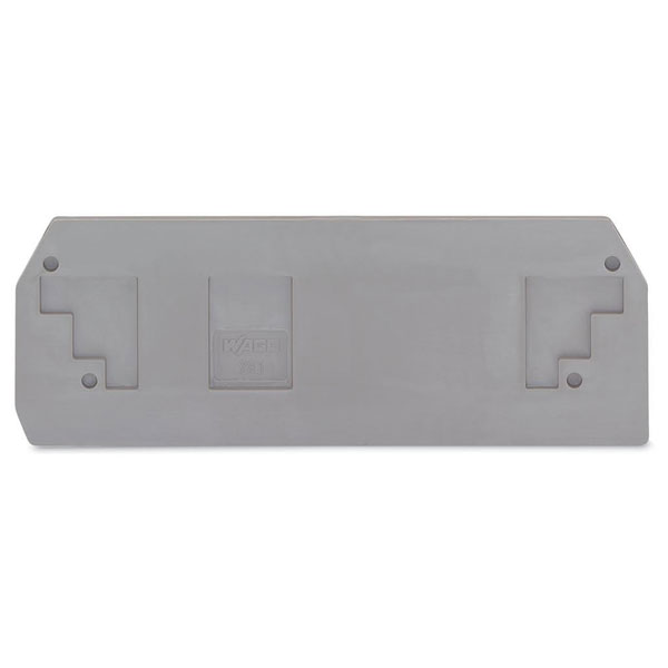  283-354 2.5mm 3-conductor End and Intermediate Plate Light grey