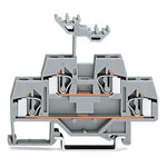 WAGO 281-619 6mm Double Deck Through Terminal Block Grey AWG 28-12