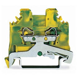 WAGO 280-107 5mm Ground Terminal Block Green-yellow AWG 28-14