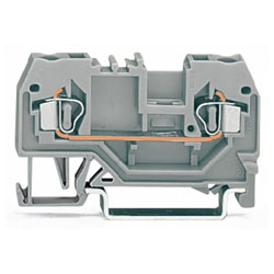 WAGO 280-901 5mm 2-cond. Front Entry Through Terminal Block Grey