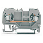 WAGO 280-901 5mm 2-cond. Front Entry Through Terminal Block Grey