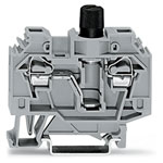 WAGO 282-128 13mm 2-conductor Fuse ¼x1¼in Terminal Block Grey AWG 24-10