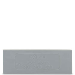 WAGO 281-333 1mm Step Down Interm. Plate for 4mm² Terminal Blocks Grey