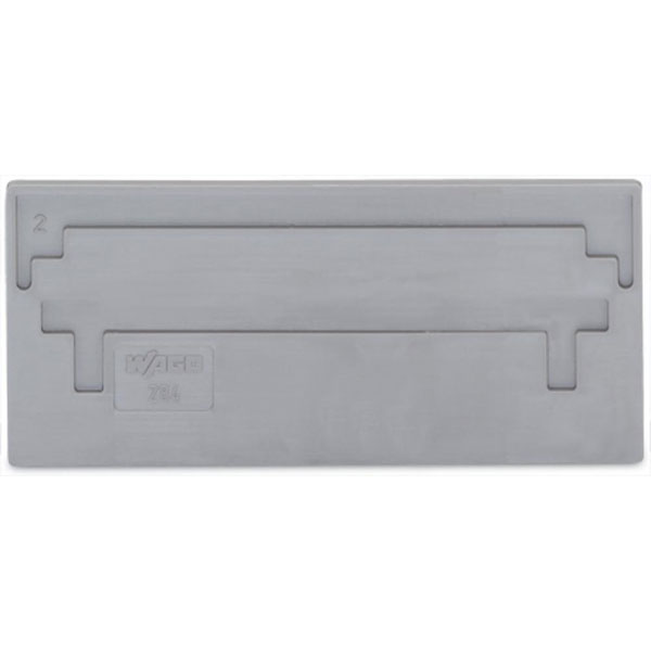  284-326 2mm 2-conductor Front Entry Separator Plate Grey