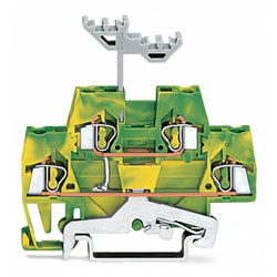 WAGO 280-517 5mm Double Deck Terminal Block Green-yellow AWG 28-14