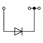 WAGO 281-673/281-400 6mm 3-cond. Diode 250V T-blk. Circuit 1 Grey AWG 28-12