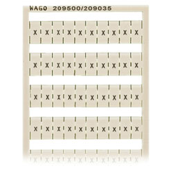 WAGO 209-500/209-035 WSB Quick Marker Horizontal (X) 100ea White