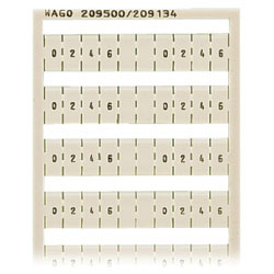 WAGO 209-500/209-134 WSB Qk-Marker Horizontal (0,2,4,6,1,3,5,7) 10ea White