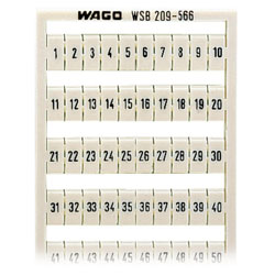 WAGO 209-566 WSB Quick Marker Horizontal (1-50) 2ea White