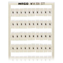 WAGO 209-577 WSB Quick Marker Horizontal (N) 100ea White