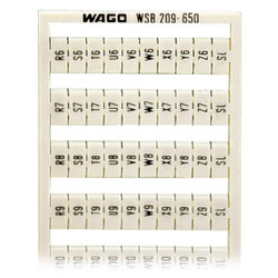 WAGO 209-650 WSB Quick Marker Vertical (R6-Z6,SL,R10-Z10,SL) 2ea White