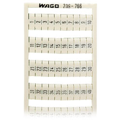 WAGO 209-766 WSB Quick Marker Vertical (1-50) 10ea White